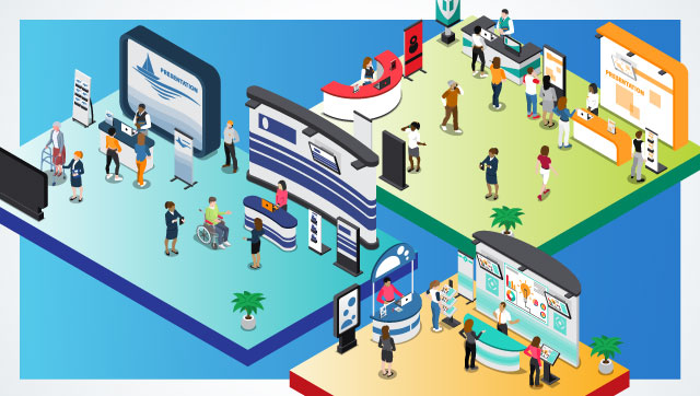 Exhibit floor illustration