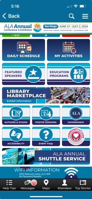 Annual Conference Mobile App Screen