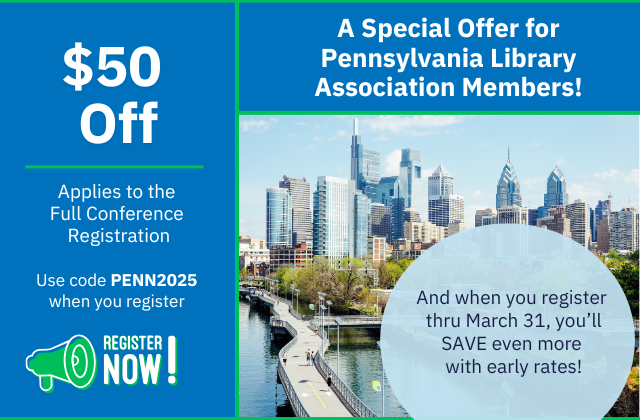 Pennsylvania Library Association Discount Promotion Postcard