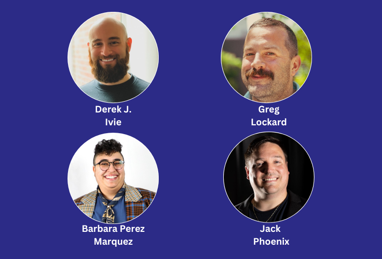 YALSA Featured Program Speakers - Purple Background with 5 headshots and names.